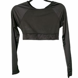 Cropped Compression Long Sleeve Workout Top